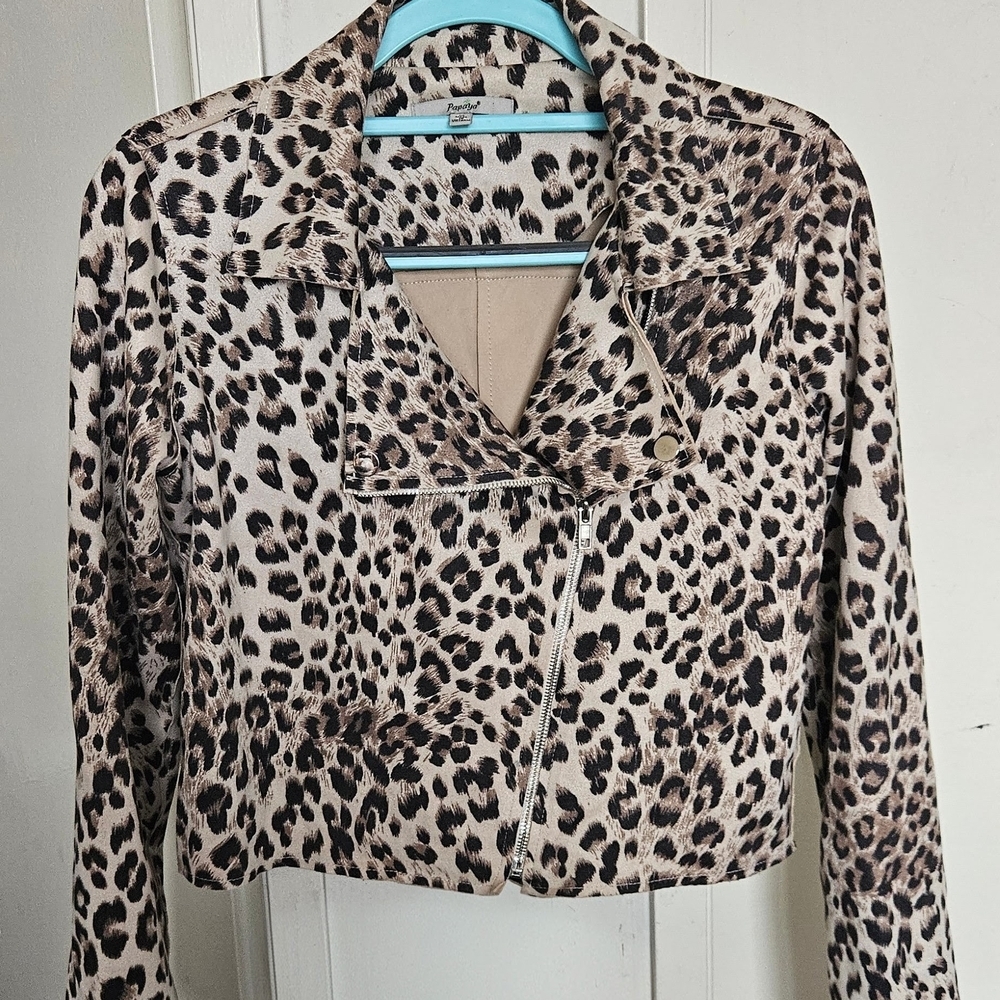 Papaya Leopard Print Jacket